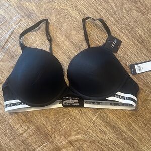 Tommy Hilfiger Black Bra with White Trim